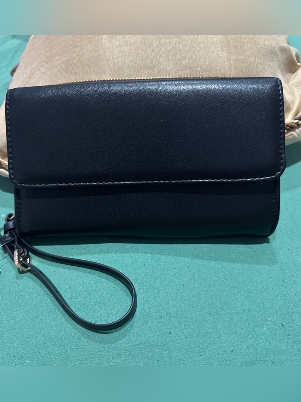 Time And Tru Bulk Clutch Black With Black Strap For Women/Moms Gift Brand New
